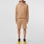 Shop Burberry FW22 Caramel Brown Logo Print Casual Loose Fit Shorts 80553561