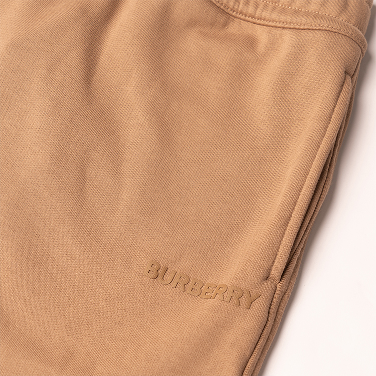 Details for Burberry FW22  Caramel Brown Logo Print Casual Loose Fit Shorts 80553561