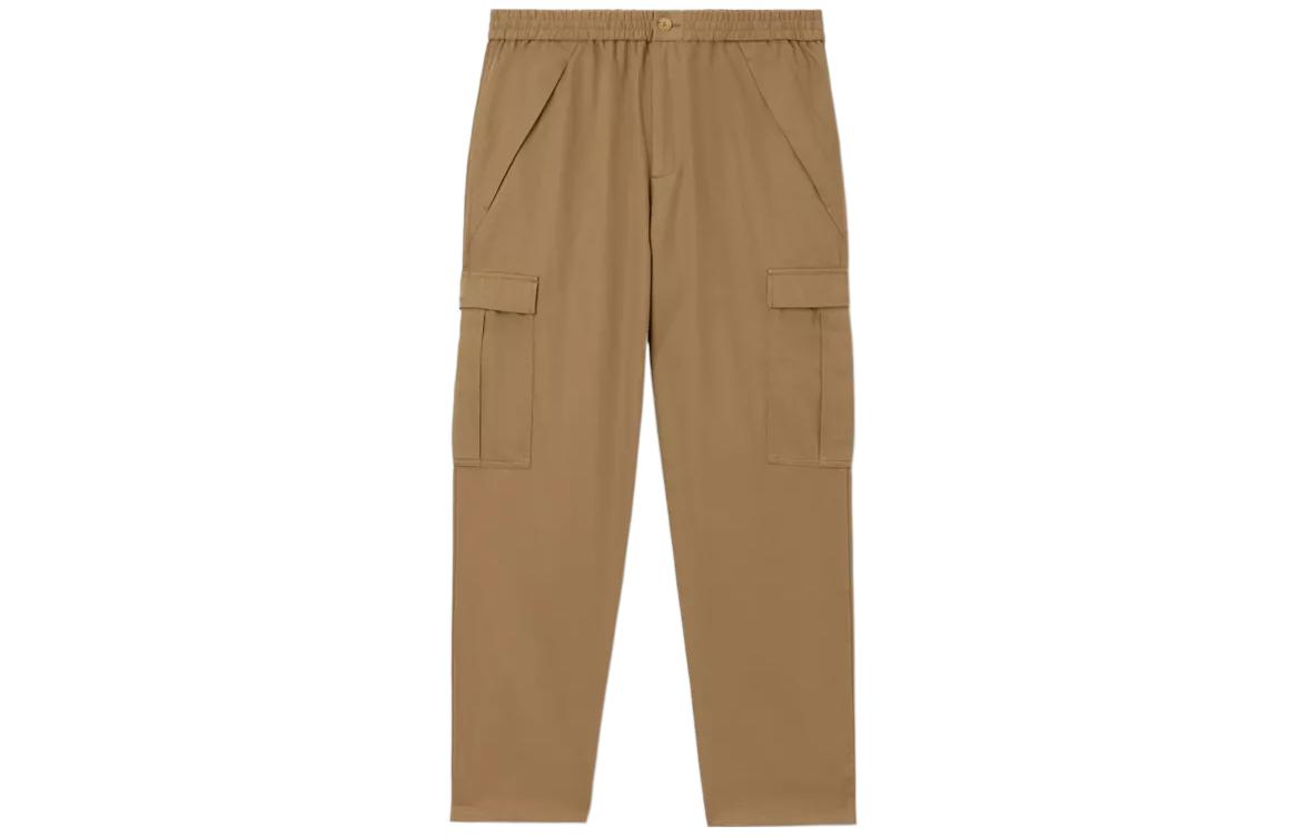 Order Burberry FW22 Celana Straight Santai Pinggang Elastis - Warna Camel 80640561