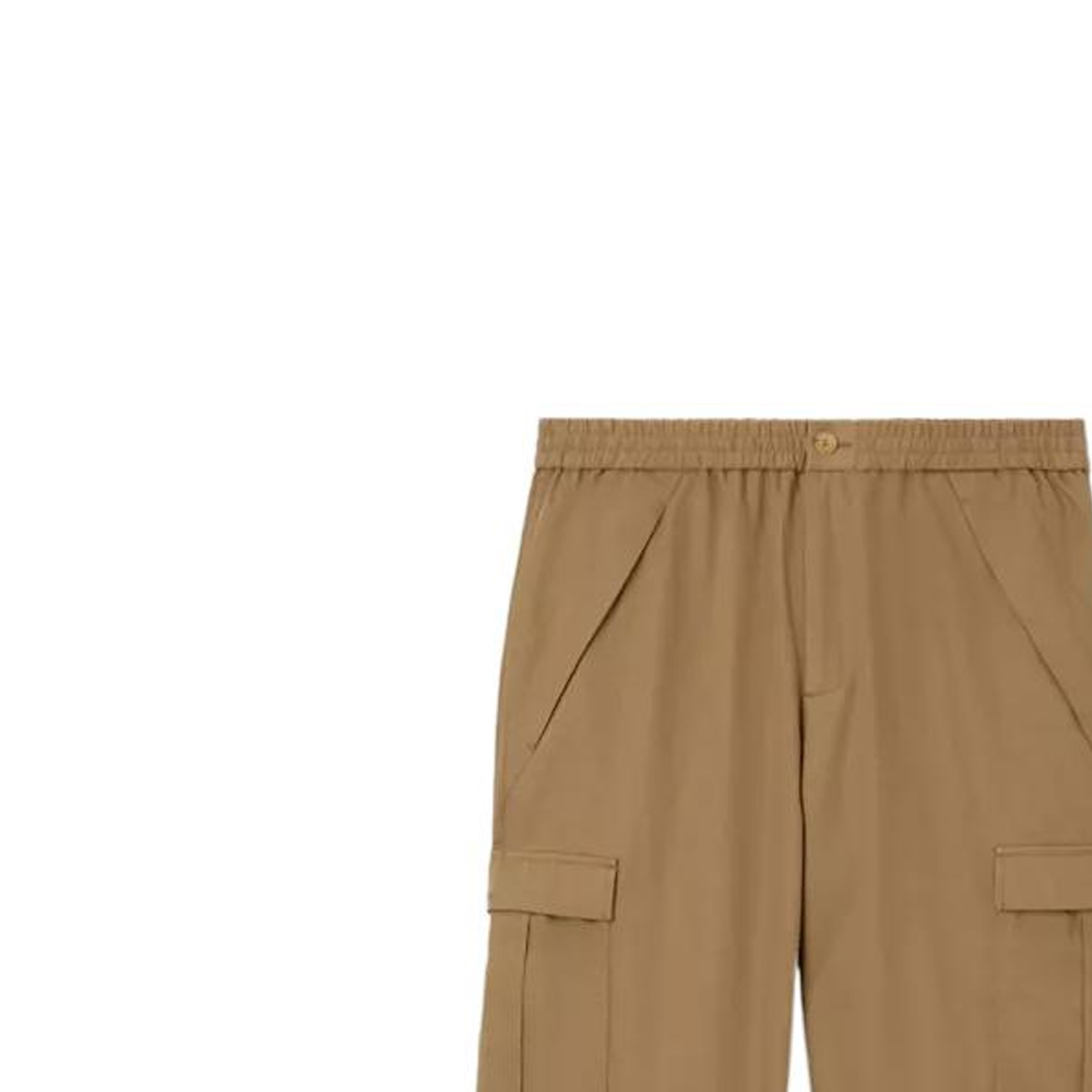 Lookbook Burberry FW22 Celana Straight Santai Pinggang Elastis - Warna Camel 80640561