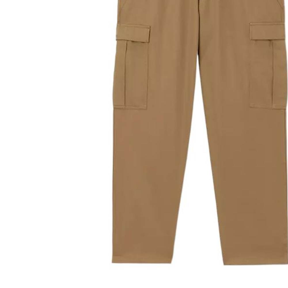 Shop Burberry FW22 Celana Straight Santai Pinggang Elastis - Warna Camel 80640561