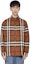 Purchase 버버리 FW22 체크 패턴 브라운 싱글 칼라 긴소매 셔츠. 80557421