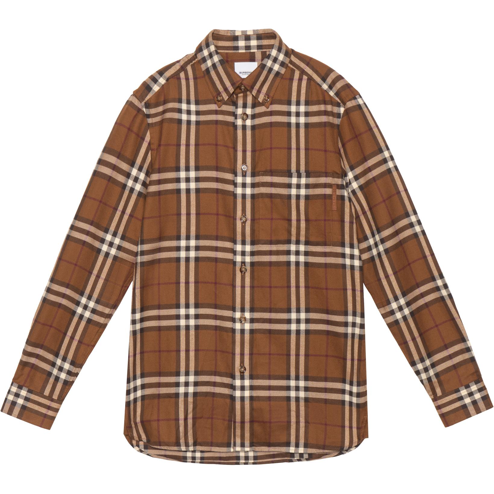 Burberry FW22  Checkered Long Sleeve Polo Shirt in Dark Birch Brown. 80608011 圖 2