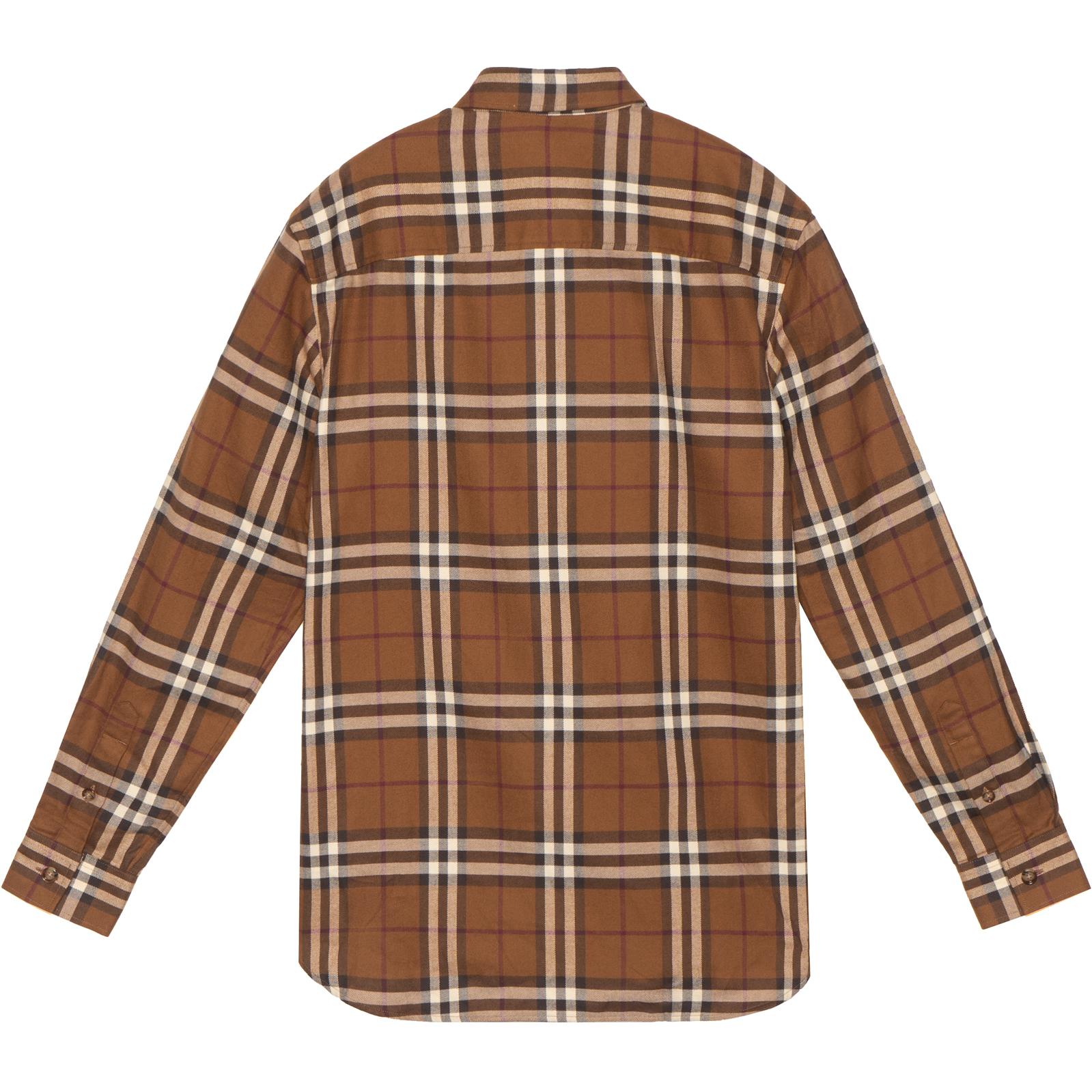 Burberry FW22  Checkered Long Sleeve Polo Shirt in Dark Birch Brown. 80608011 圖 3