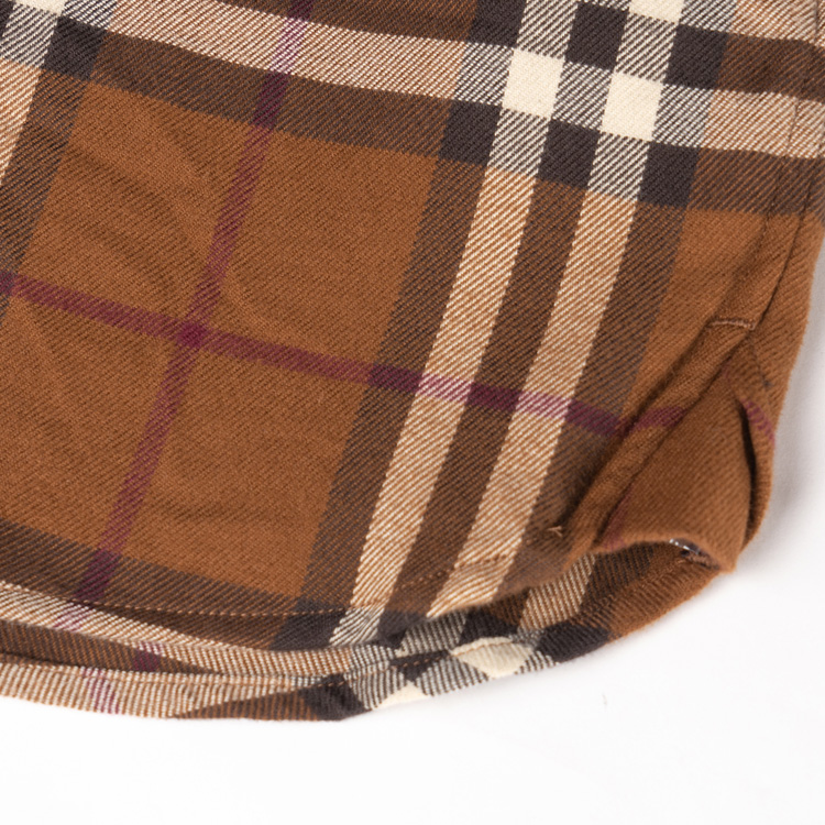 Burberry FW22  Checkered Long Sleeve Polo Shirt in Dark Birch Brown. 80608011 圖 7