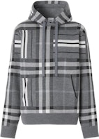 Burberry FW22 Colorblock Check Pullover Sweatshirt Grey 80579961 Burberry FW22 Colorblock Check Pullover Sweatshirt Grey 80579961