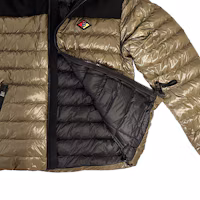 Sizing Burberry FW22 Jaket Puffer Warna Blok Hijau Tentera. 80469801