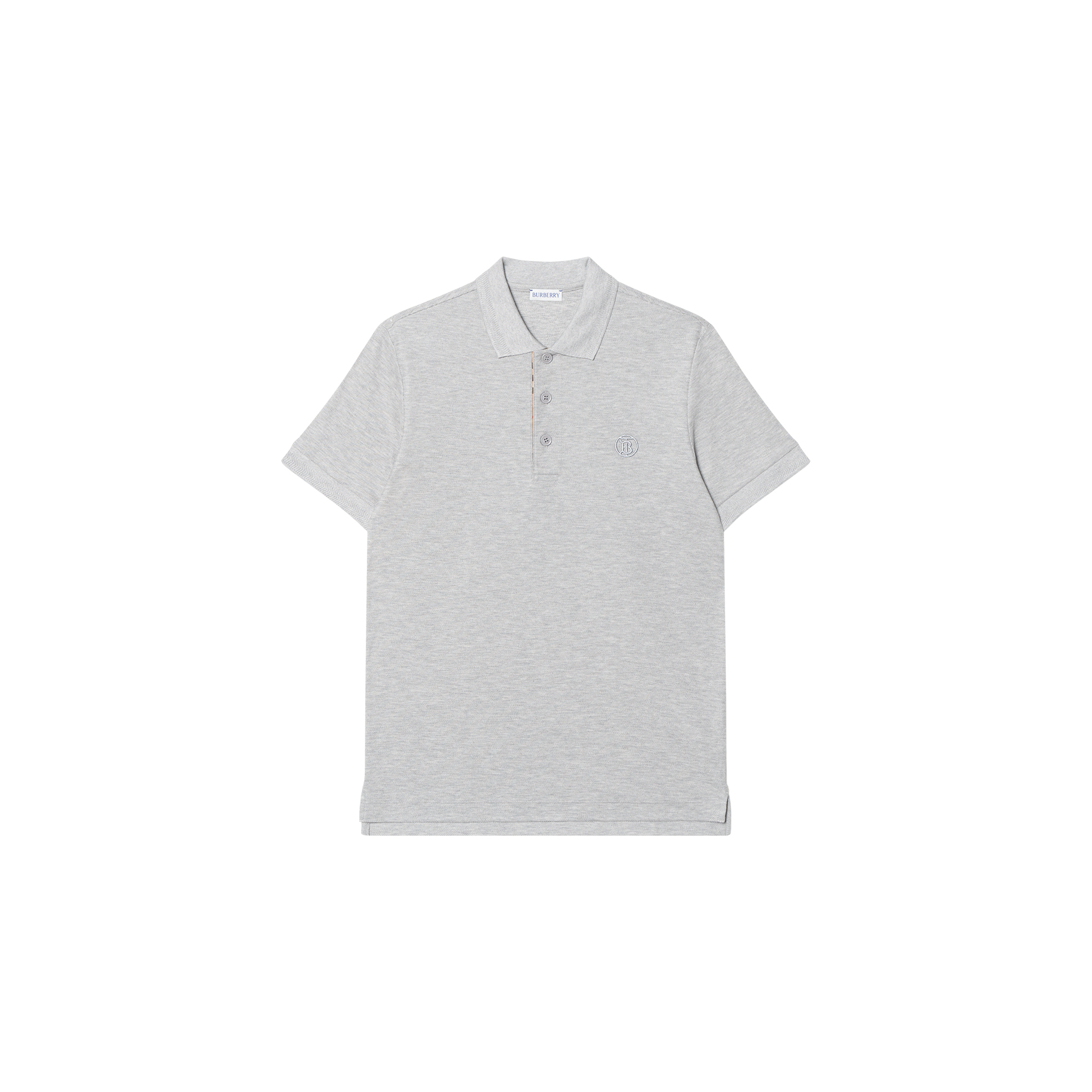 Burberry FW22  Cotton Pique Short Sleeve Polo Shirt Grey 80529661