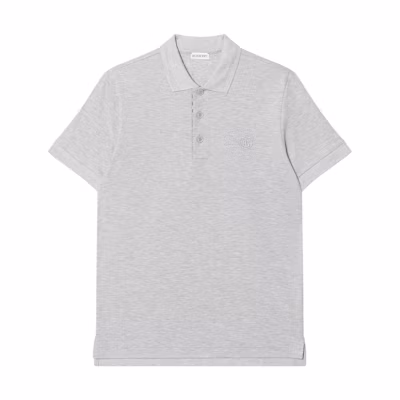 Burberry FW22 Cotton Pique Short Sleeve Polo Shirt Grey 80529661
