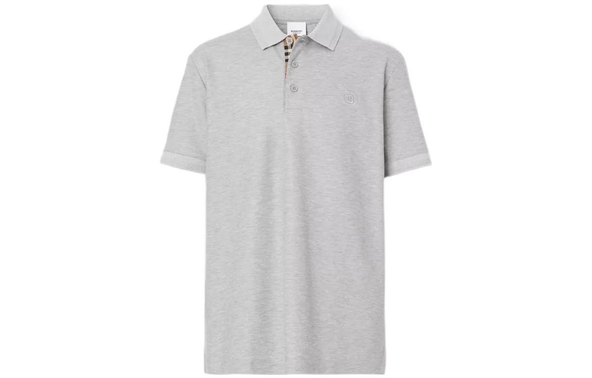 Burberry FW22  Cotton Pique Short Sleeve Polo Shirt Grey 80529661 圖 2