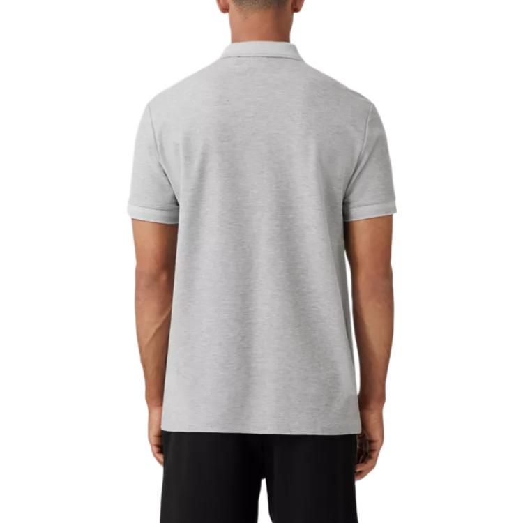 Burberry FW22  Cotton Pique Short Sleeve Polo Shirt Grey 80529661 圖 3