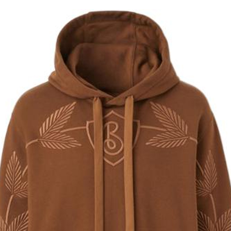 Sizing Burberry FW22  Dark Brown Logo Floral Embroidered Pullover Sweatshirt 80632001