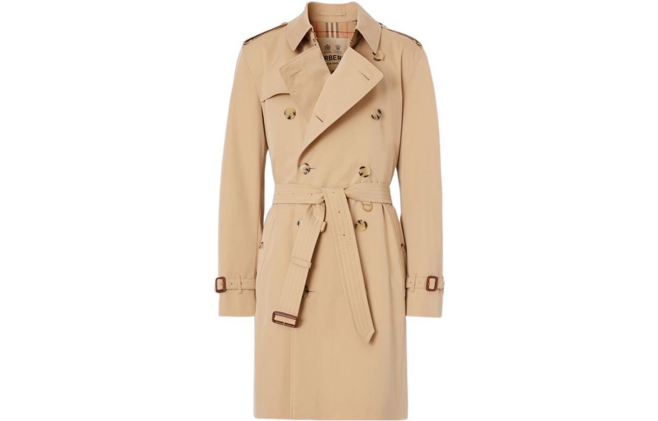 Burberry FW22  Double-Breasted Long Sleeve Trench Coat Honey Beige. 80583311