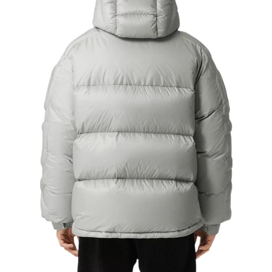 Burberry FW22  Gray Solid Color Zip-Up Hooded Down Jacket 80637181 圖 4