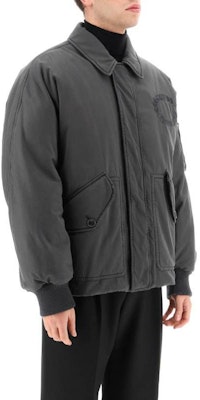 Burberry FW22 Grey Logo Embroidered Collar Long-Sleeve Jacket 80608931 Shop Burberry FW22 Grey Logo Embroidered Collar Long-Sleeve Jacket 80608931