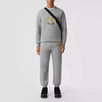 Lookbook Burberry FW22 Grey Logo Embroidered Jogger Sweatpants. 80612941