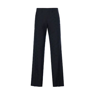 Burberry FW22 High-Waist Straight-Leg Casual Pants Black 80560751