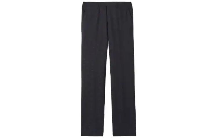 Order Burberry FW22 Celana Casual High-Waist Straight-Leg Hitam. 80560751