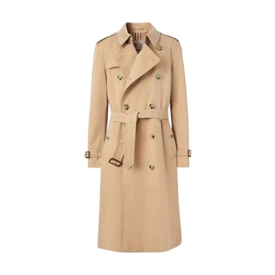 Burberry FW22 Honey Double-Breasted Trench Coat Long Sleeve. 80583341