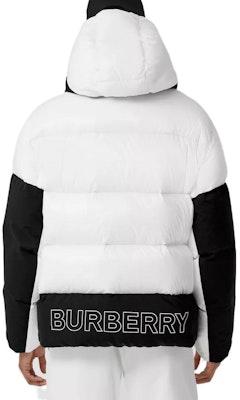 Burberry FW22 Hooded Slim Fit Down Jacket Black White 80606611 Shop Burberry FW22 Hooded Slim Fit Down Jacket Black White 80606611