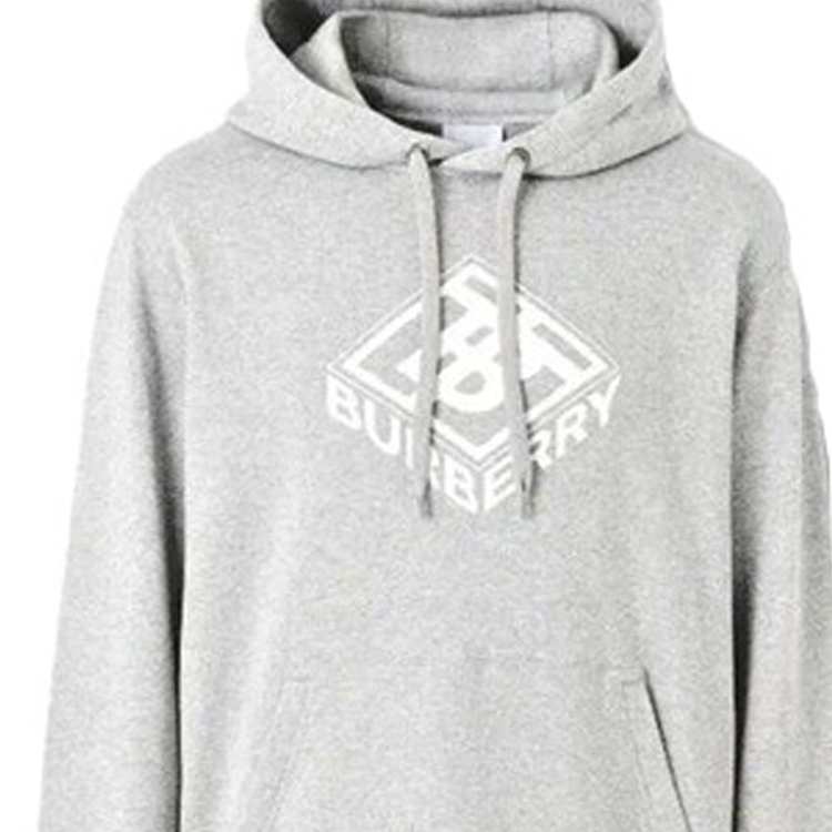 Burberry FW22  Light Grey Hoodie with Letter Logo Print. 80466181 圖 3