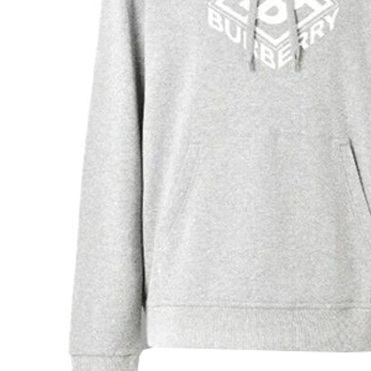 Burberry FW22  Light Grey Hoodie with Letter Logo Print. 80466181 圖 4