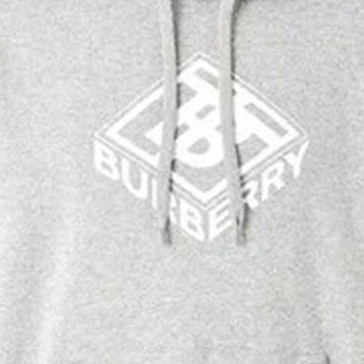 Burberry FW22  Light Grey Hoodie with Letter Logo Print. 80466181 圖 6