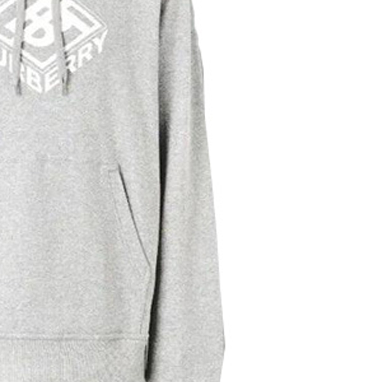 Burberry FW22  Light Grey Hoodie with Letter Logo Print. 80466181 圖 7