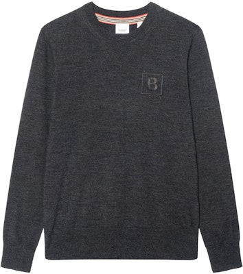 Burberry FW22 Logo Embroidered Crewneck Sweater Dark Grey. 80616761 Buy Burberry FW22 Logo Embroidered Crewneck Sweater Dark Grey. 80616761