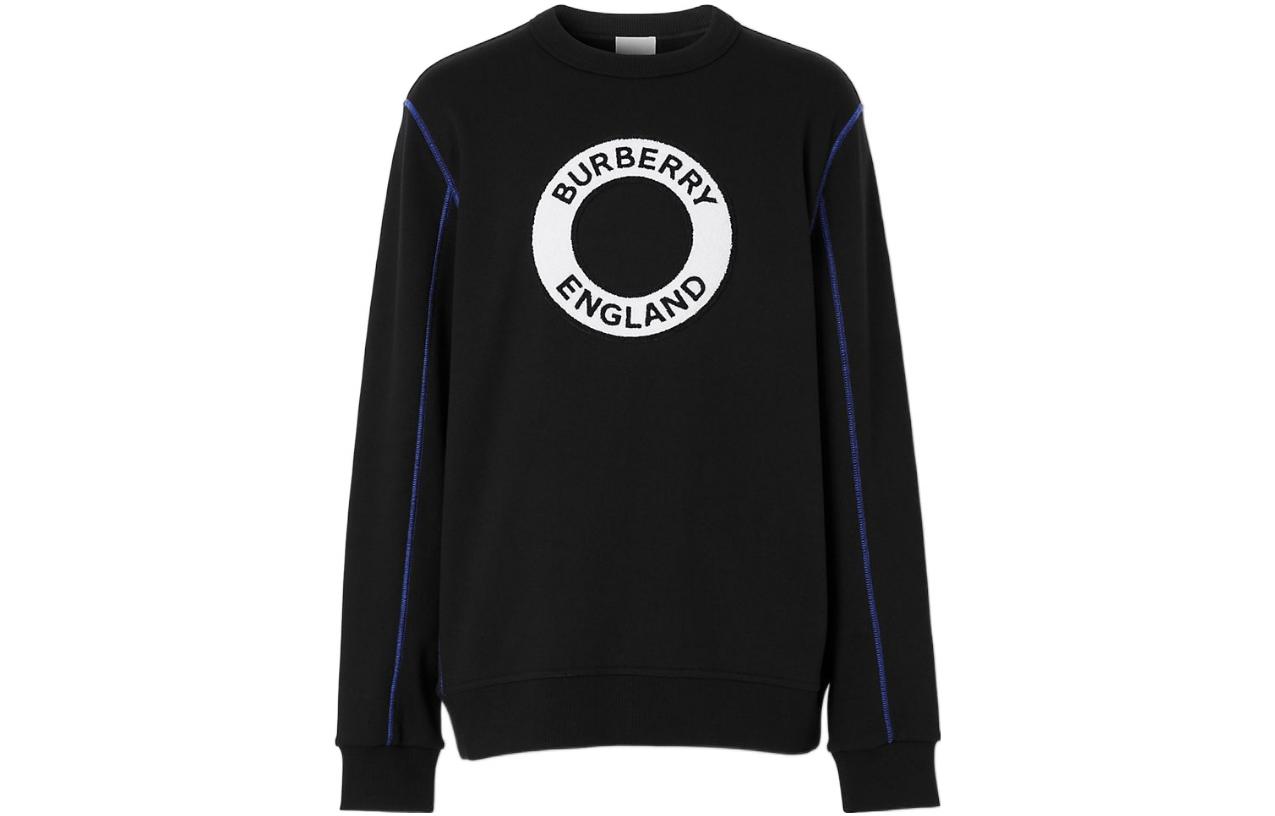 Order Burberry FW22 標誌圖案針織毛衣 黑色 80578491