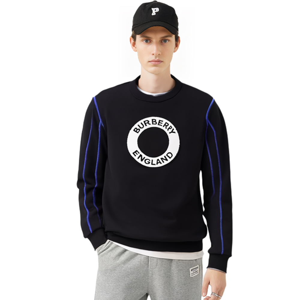 Purchase Burberry FW22 標誌圖案針織毛衣 黑色 80578491