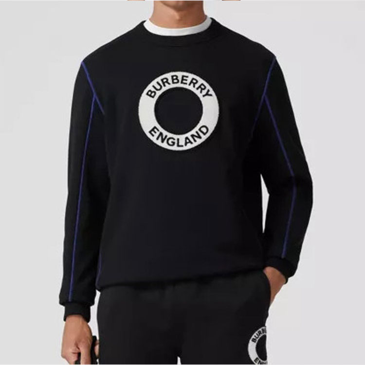 Details for Burberry FW22 標誌圖案針織毛衣 黑色 80578491