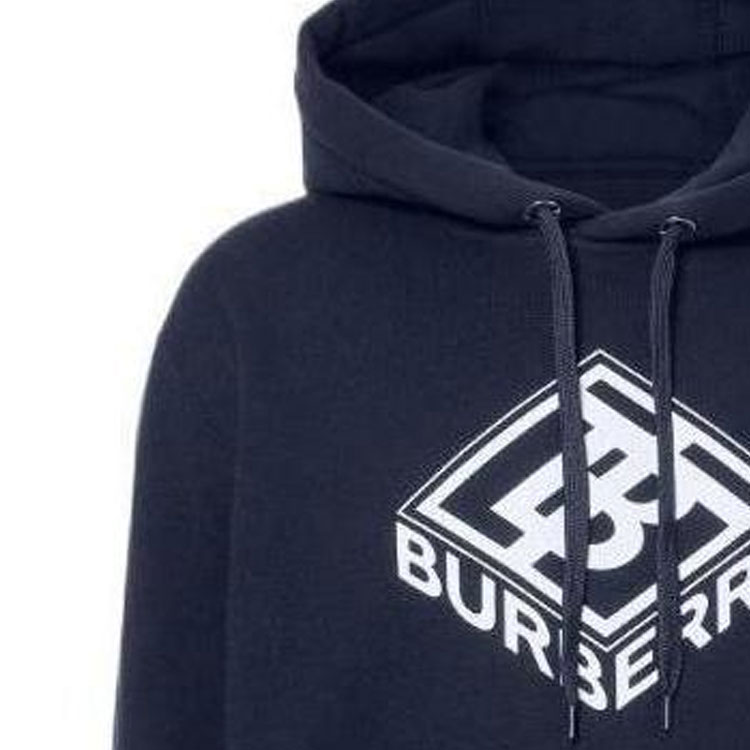 Burberry FW22  Logo Print Pullover Hoodie in Navy Blue. 80466171 圖 6