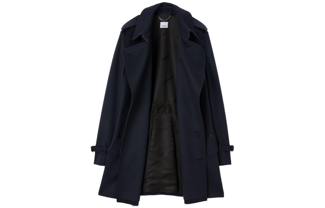 Burberry FW22  Navy Blue Double-Breasted Long Sleeve Trench Coat. 80581301 圖 3