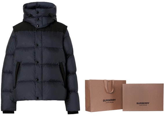 Burberry FW22 海軍藍羽絨外套 可拆袖與可拆帽設計 80591401 1