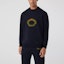 Purchase Burberry FW22 Navy Blue Logo Print Pullover Long Sleeve Sweatshirt. 80612881