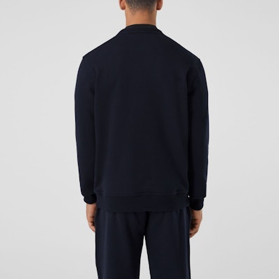 Burberry FW22 Navy Blue Logo Print Pullover Long Sleeve Sweatshirt. 80612881 Details for Burberry FW22 Navy Blue Logo Print Pullover Long Sleeve Sweatshirt. 80612881