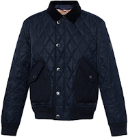 Burberry FW22 Navy Blue Quilted Zip Jacket 80387311 Burberry FW22 Navy Blue Quilted Zip Jacket 80387311