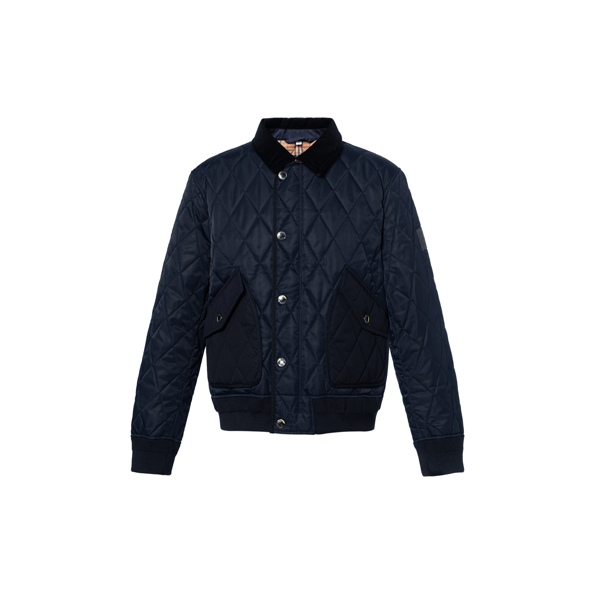 Order Burberry FW22 Jaket Quilted Navy Blue dengan Resleting. 80387311