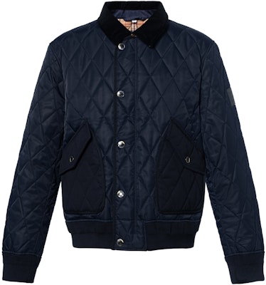 Burberry FW22 Jaket Quilted Navy Blue dengan Resleting. 80387311 Order Burberry FW22 Jaket Quilted Navy Blue dengan Resleting. 80387311