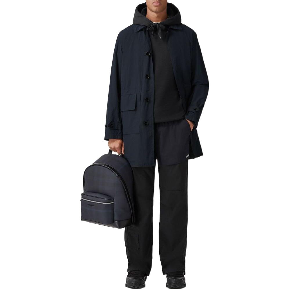 Burberry FW22  Navy Single-Breasted Casual Jacket with Solid Pocket Design 8058212DARK 圖 3
