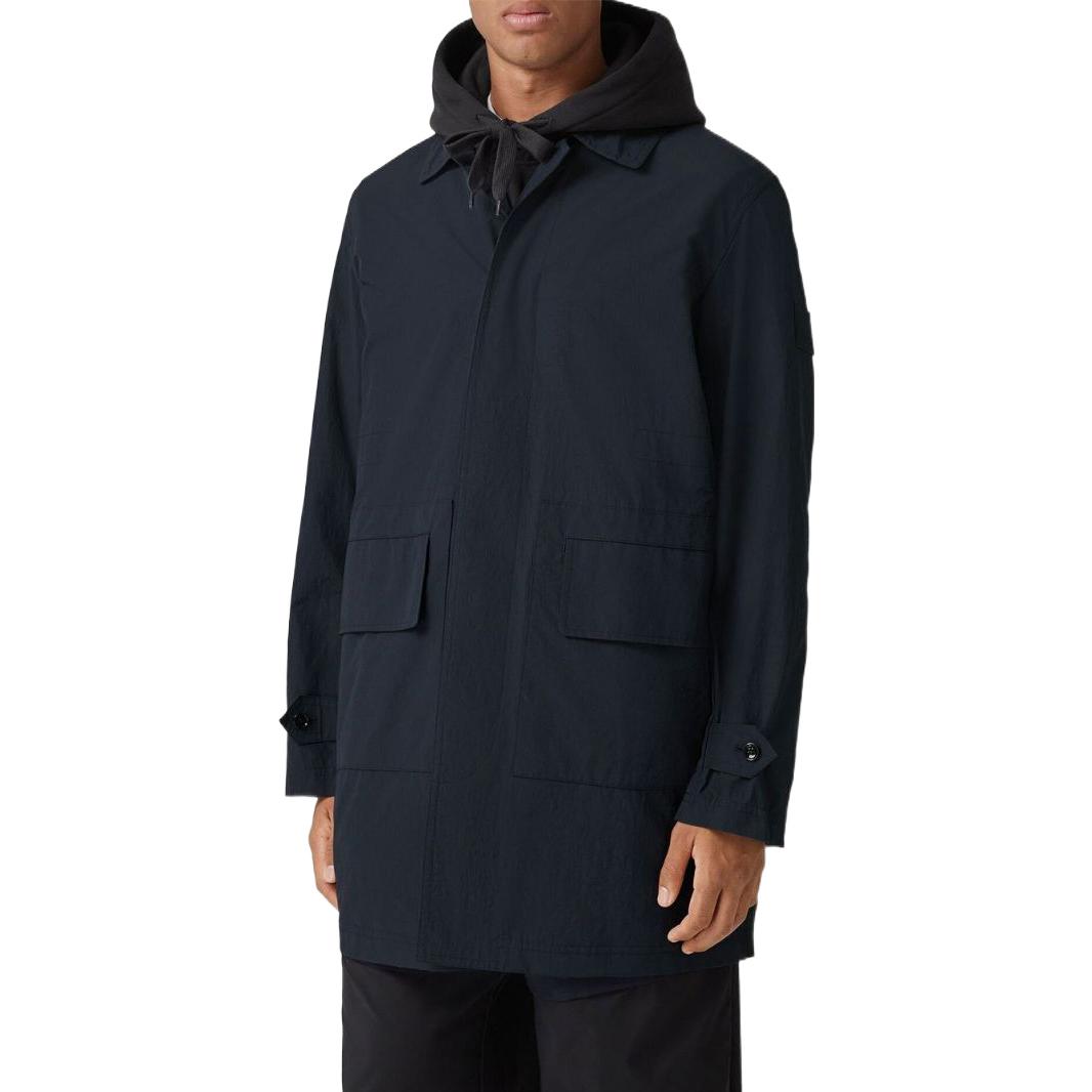 Burberry FW22  Navy Single-Breasted Casual Jacket with Solid Pocket Design 8058212DARK 圖 5