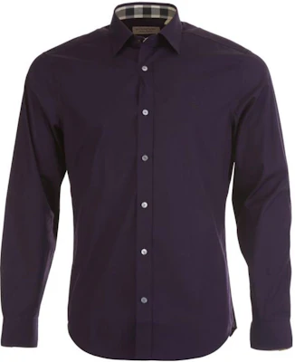 Burberry FW22 Kemeja Ungu Solid Lengan Panjang Single-Breasted. 39912571 Order Burberry FW22 Kemeja Ungu Solid Lengan Panjang Single-Breasted. 39912571