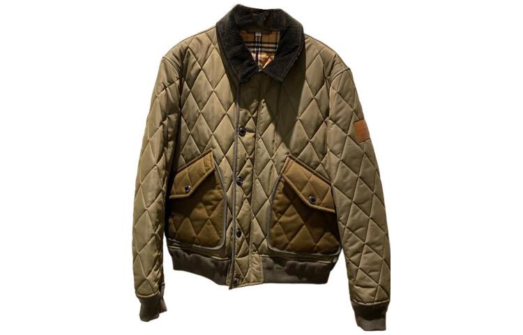 Burberry FW22  Quilted Zip Jacket Solid Deep Olive Green. 80387301 圖 2