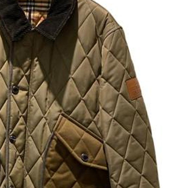 Burberry FW22  Quilted Zip Jacket Solid Deep Olive Green. 80387301 圖 5