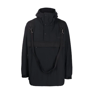 Burberry FW22 Relaxed Half-Zip Hooded Jacket Black. 80544411