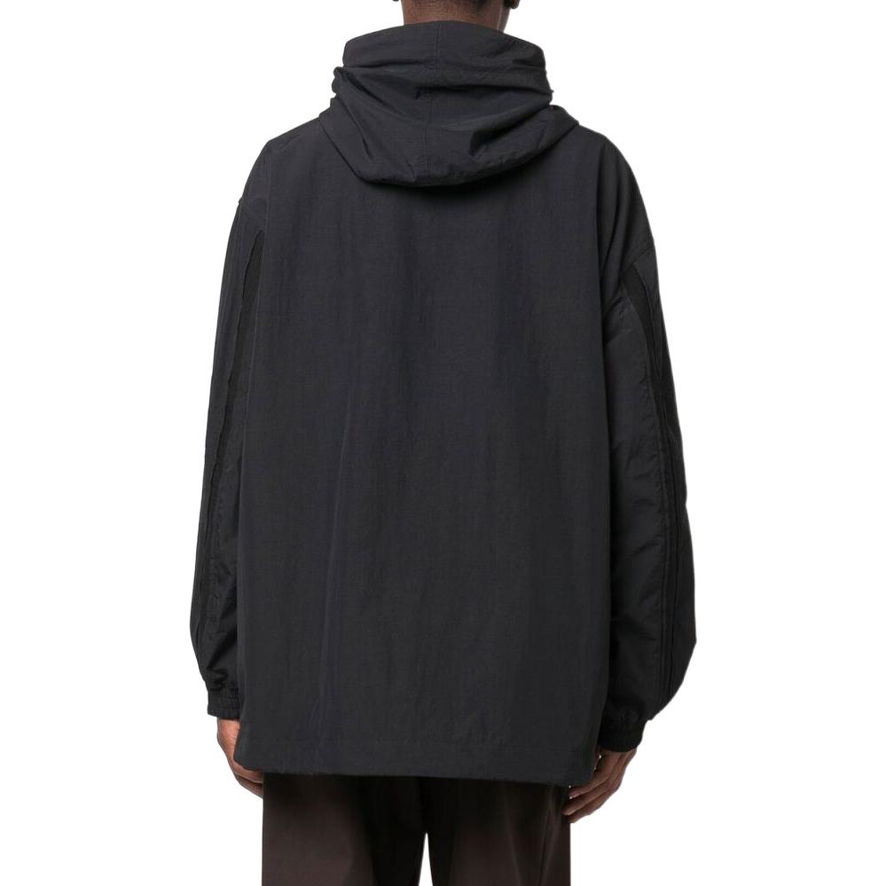 Shop Burberry FW22  Relaxed Half-Zip Hooded Jacket Black. 80544411