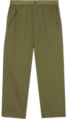 Burberry FW22 Pantalones Casuales Rectos con Cremallera Verde Militar 80549331 Buy Burberry FW22 Pantalones Casuales Rectos con Cremallera Verde Militar 80549331