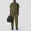 Lookbook Burberry FW22 Pantalones Casuales Rectos con Cremallera Verde Militar 80549331