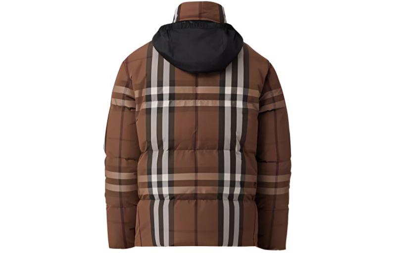 Shop Abrigo Burberry FW22 Reversible con Capucha y Detalles a Cuadros - Caqui. 80585461